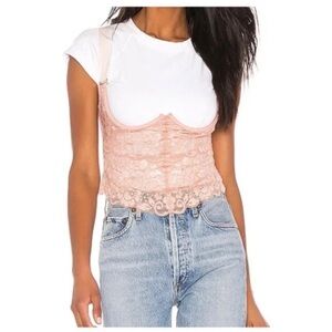 HAH by Free People Busta Move Bustier Copper Rose Size Large L Adjustable Straps